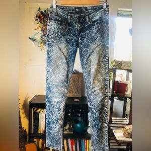 Levi's Demi Curve Marble Acid Wash Skinny Jeans